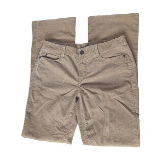 Eddie Bauer Women's Classic Boot Cut Corduroy Pants Size 10 Tall Solid Tan